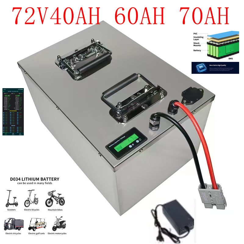 72V 30Ah Lifepo4 Battery Pack - 72Vリチウムイオンバッテリーパック 40Ah-100Ah Bluetooth BMS搭載 高電流 40A-100A