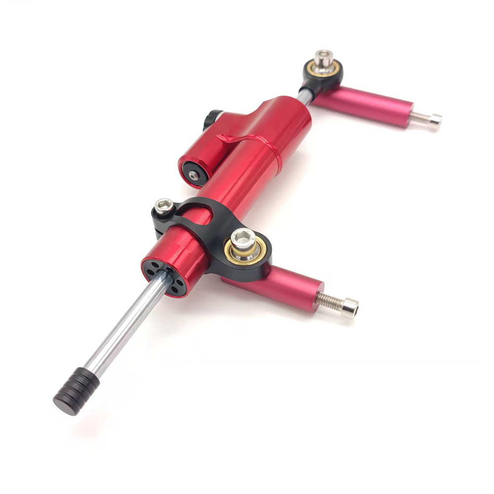 Steering Damper Stabilizer Kit Cnc - CNC カーボンファイバースタビライザーステアリングダンパー調整可能な電動スクーターステアリングダンパーブラケットサポートキット Inxing V5