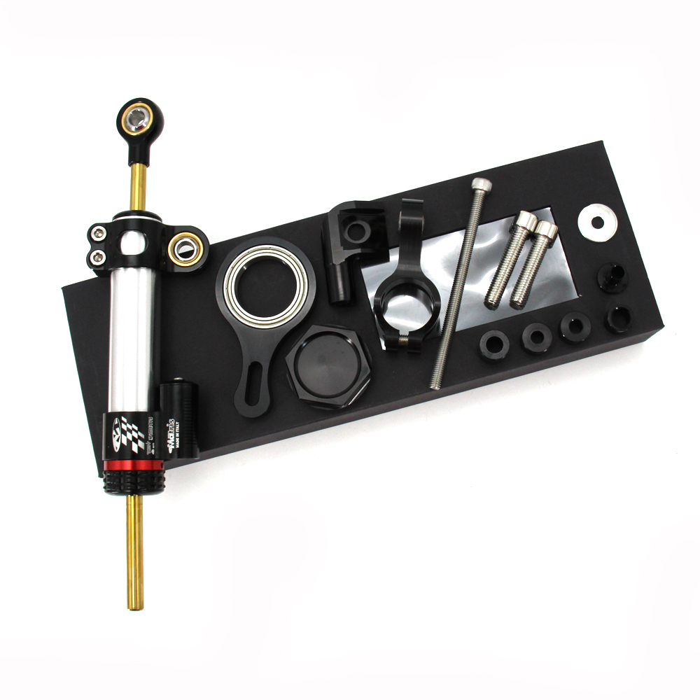 CNC アルミ調整可能なオートバイステアリングスタビライザー - Steering Damper Stabilizer Kit Cnc のレビューと価格