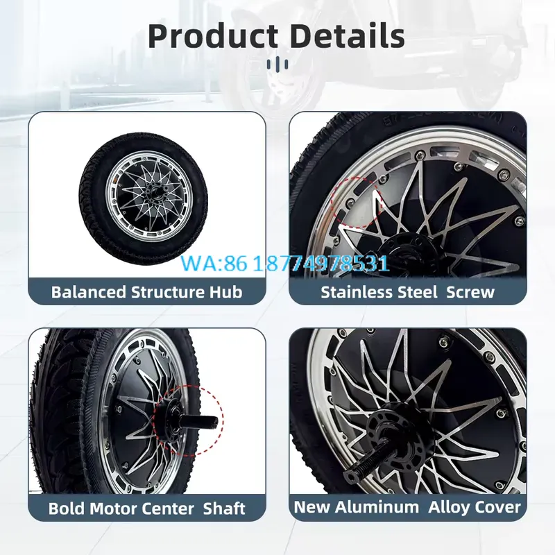 Wmwmnu製 12インチ ハブモーターキット 60V 50 - 60V 5000W Brushless Hub Motor のレビューと価格